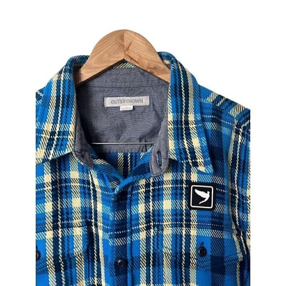 Women's Outerknown Cloud Weave Button Blanket Shirt Blue Shacket L - Picture 4 of 7